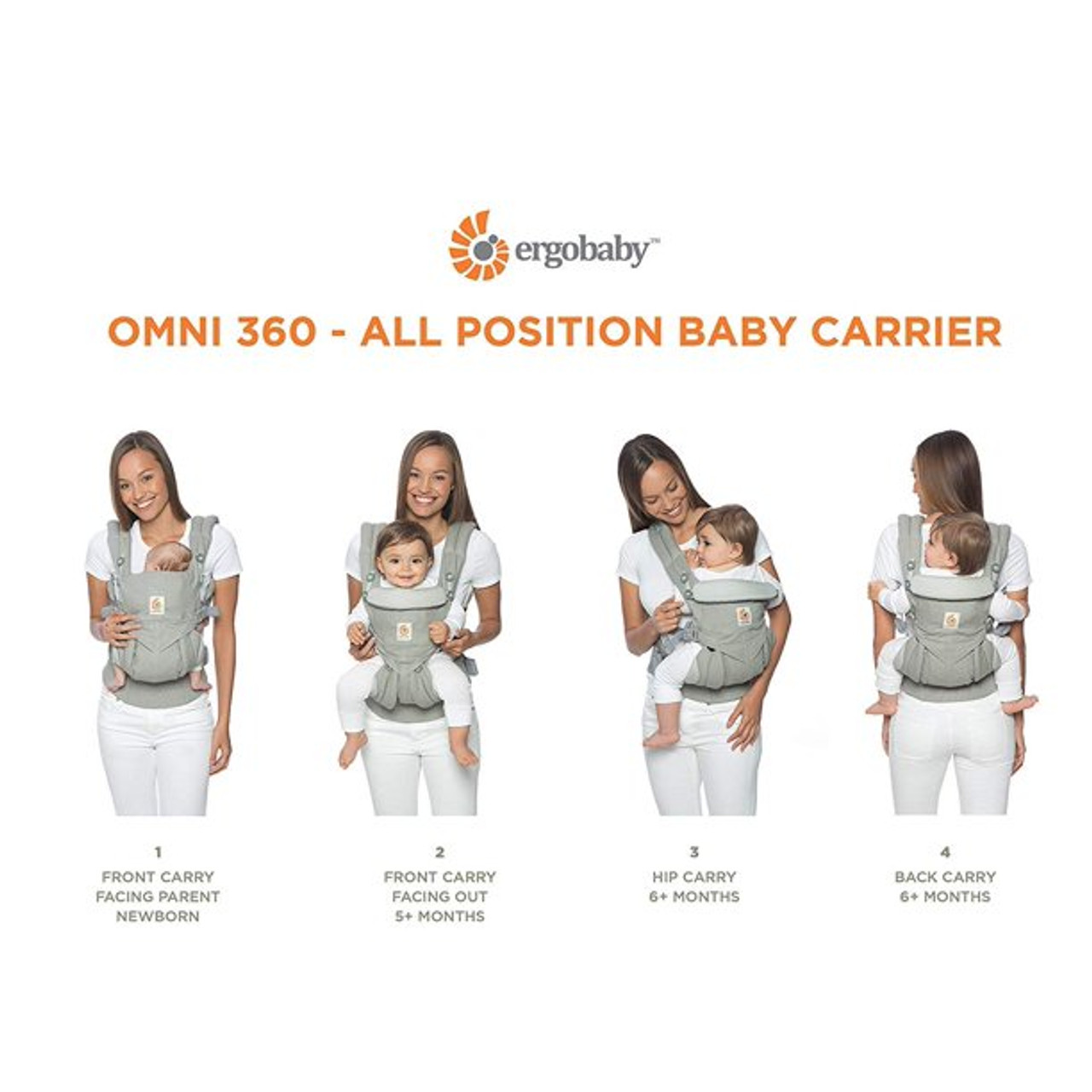 Ergobaby OMNI 360 ორიგინალი კენგურუ / All-In-One Cool Air Mesh Black